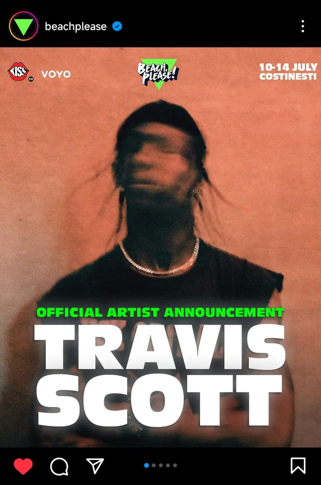 Travis Scott Confirmed for Beach Please Festival: A Milestone for Romania’s Music Scene